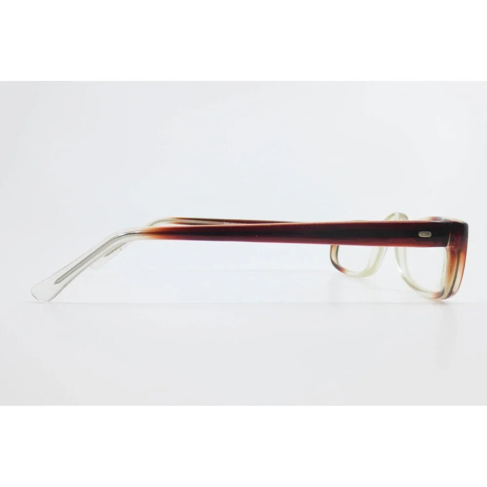 Looker Brown Fade Rectangular Eyeglass Frames 50-22-145 Clear Brown Ombre